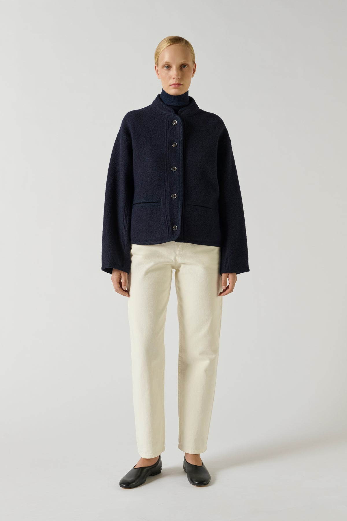Veste Olympe - Navy - Laine - Femme vue 2