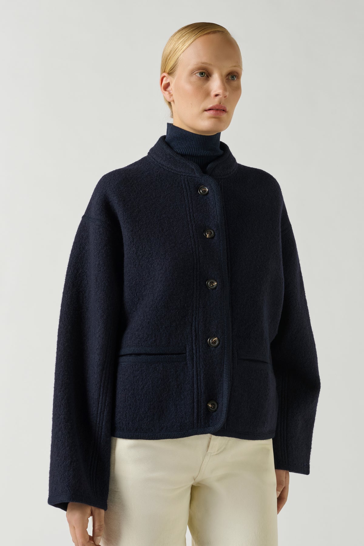 Veste Olympe - Navy - Laine - Femme vue 1