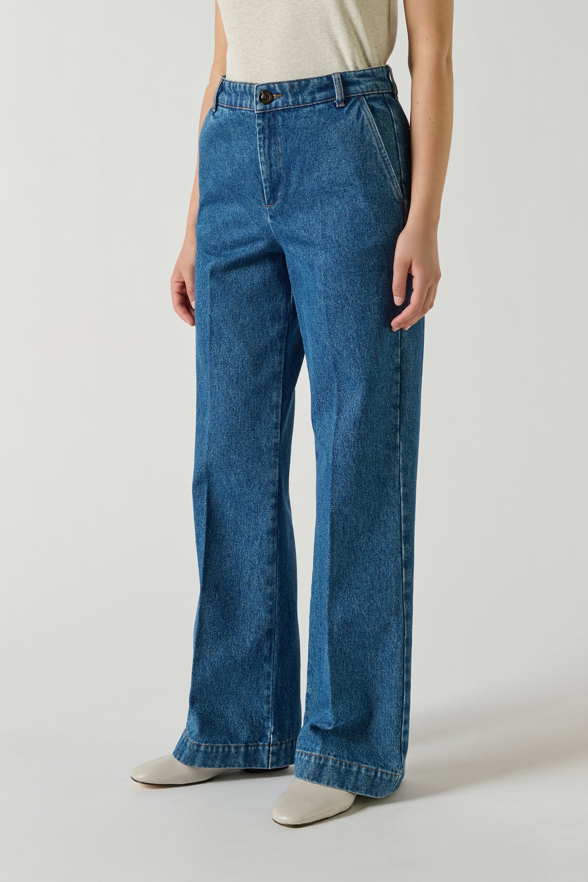 Jean California - Denim Bleu Delave - Coton - Femme