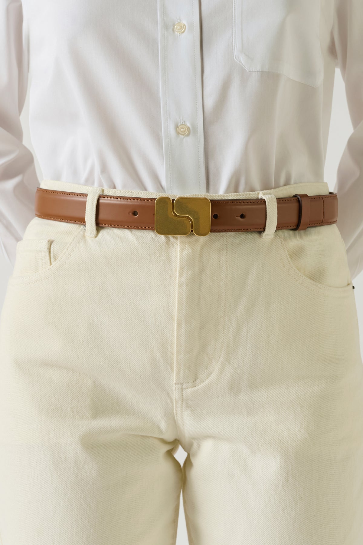 Ceinture Ninon - Marron - Cuir - Femme vue 2