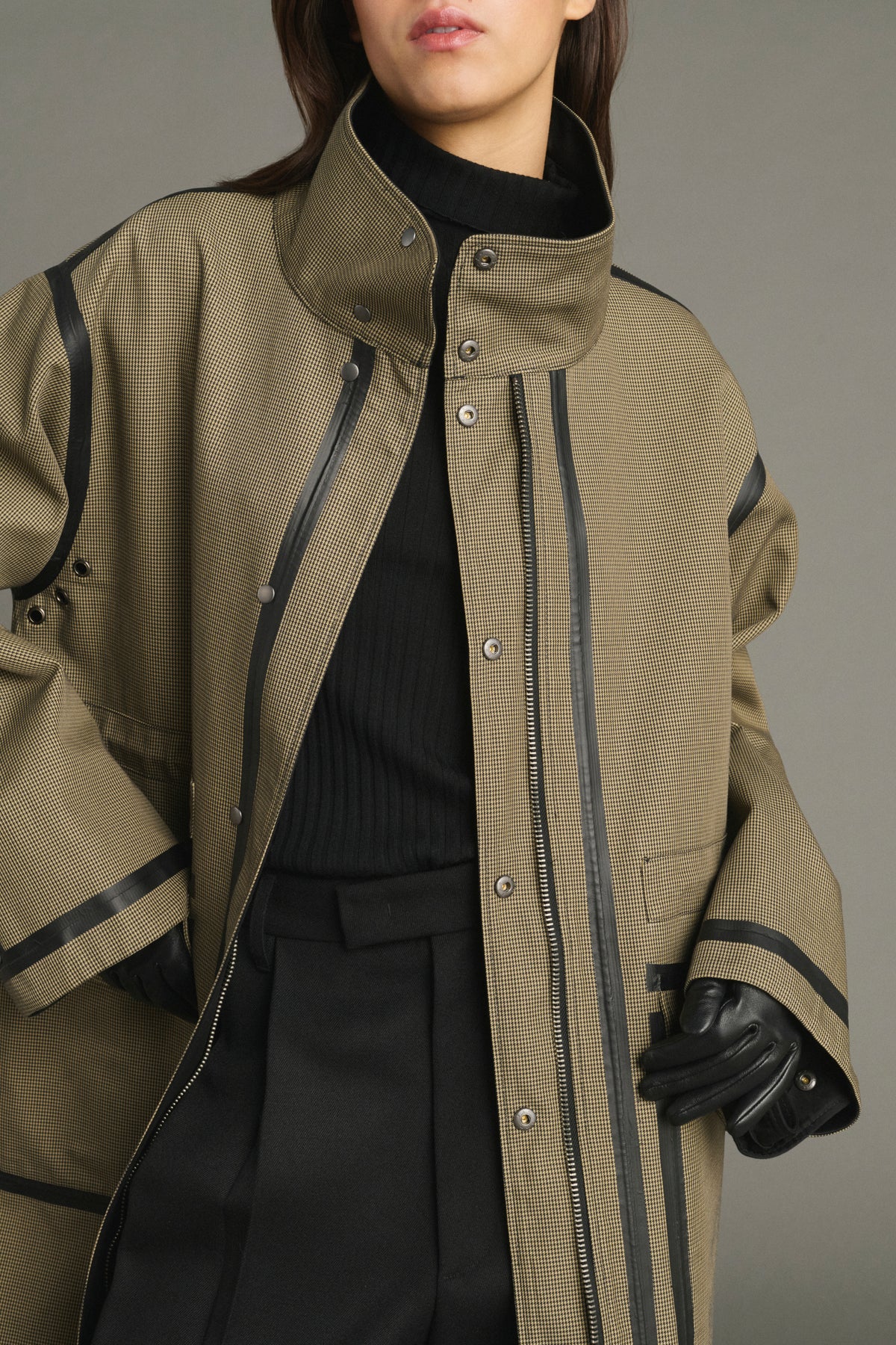 Manteau Luce - Noir/Beige - Coton - Femme