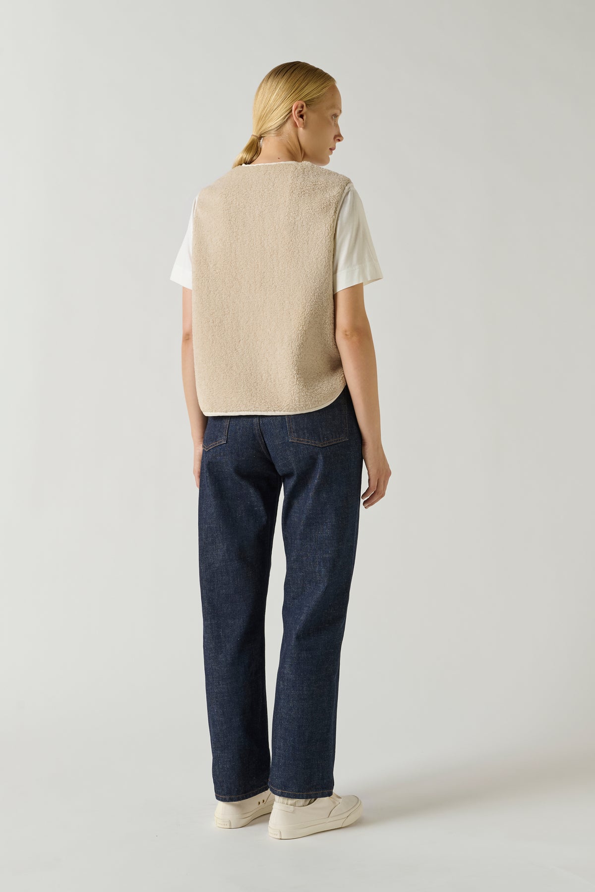 Gilet Sans Manches Fusil - Ecru - Femme