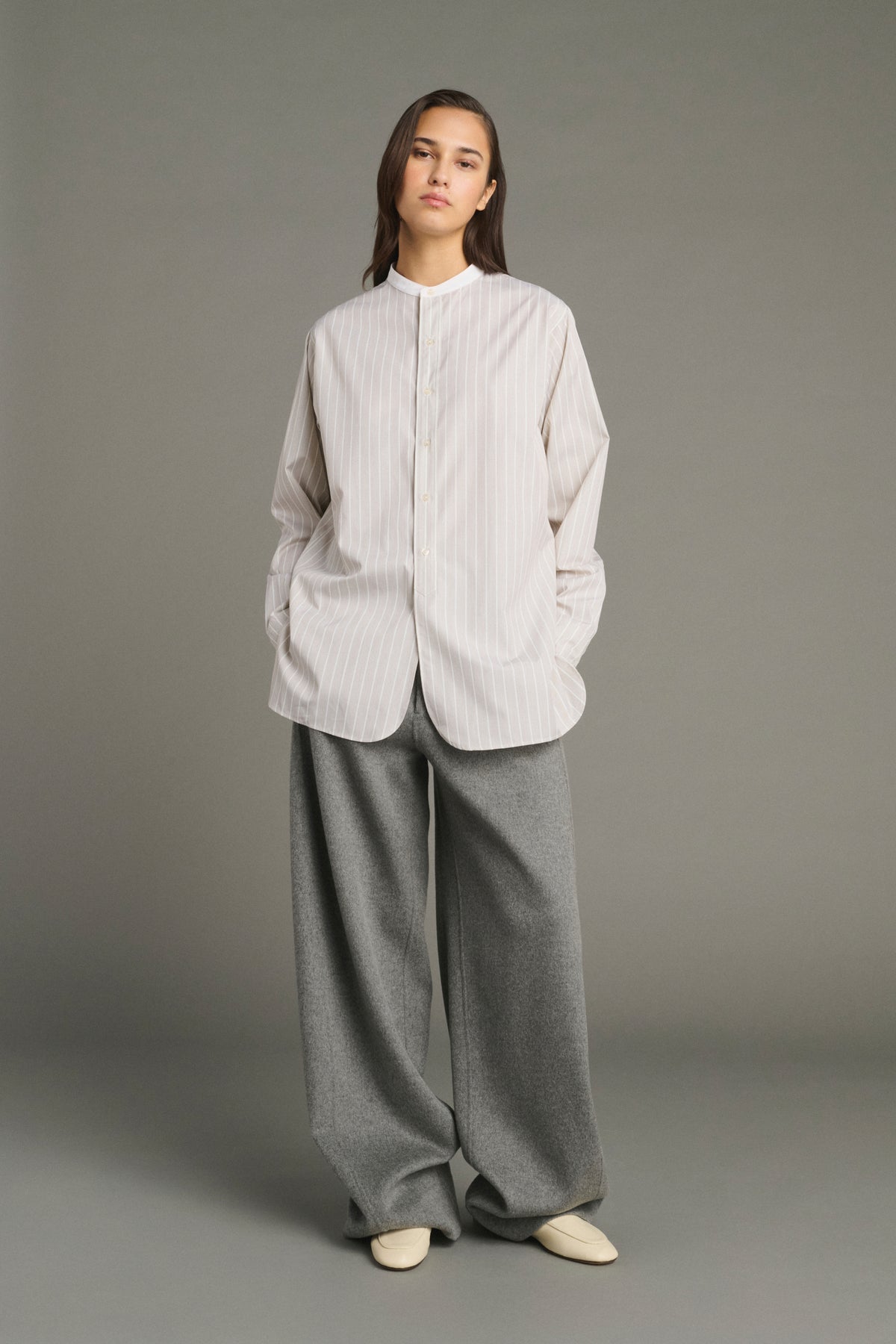 Pantalon Horatio - Gris Clair - Laine - Femme