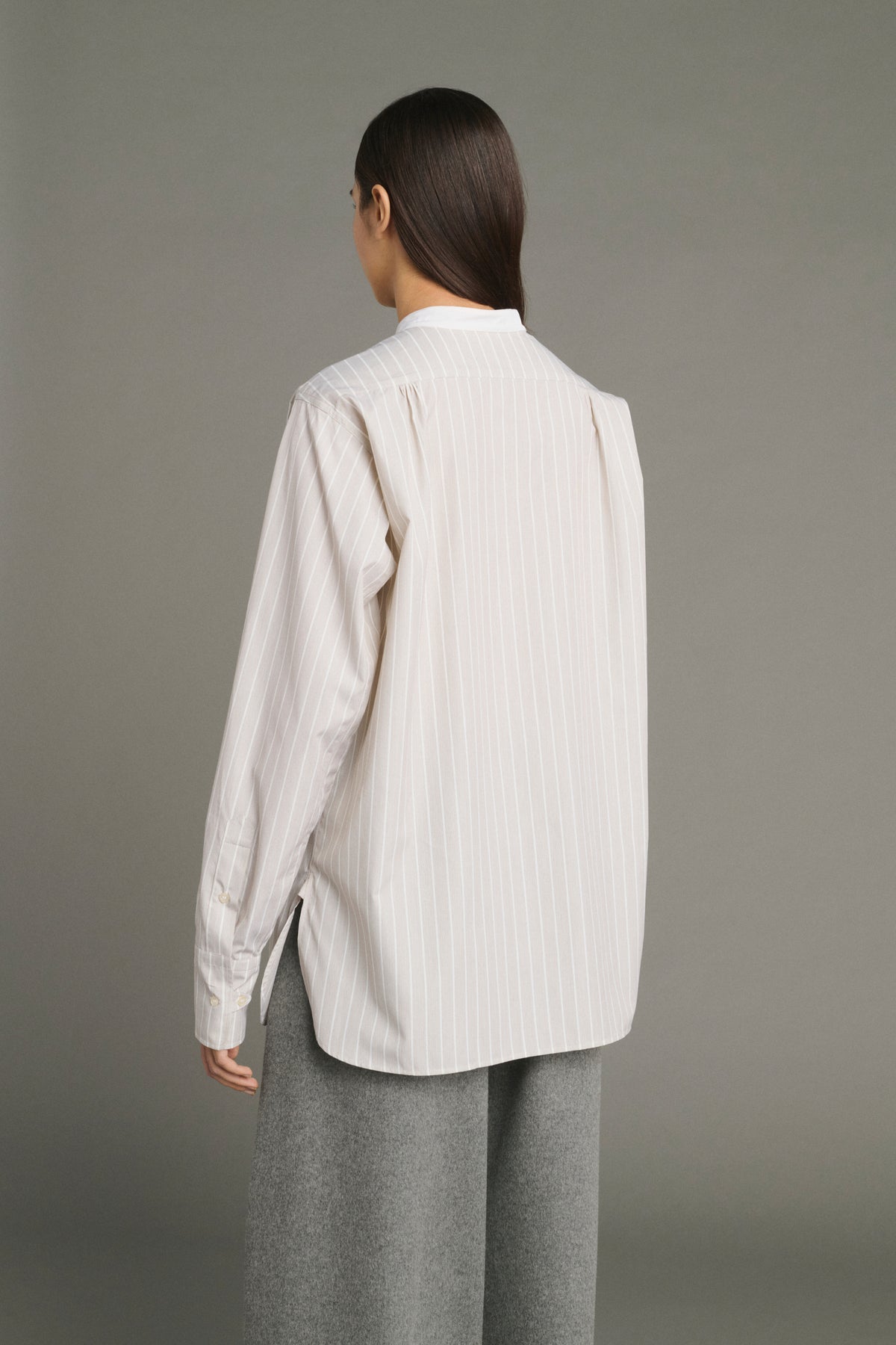 Lucile shirt - Hazelnut/Ecru - Cotton - Women