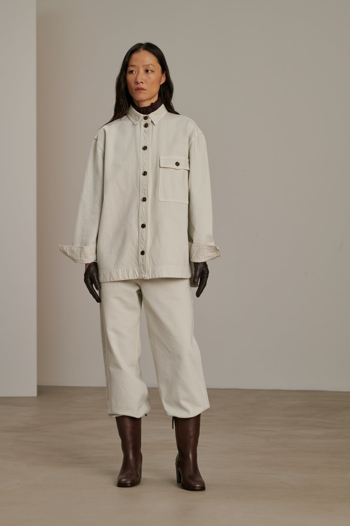 Chemise Cadet - Craie - Coton - Femme vue 1