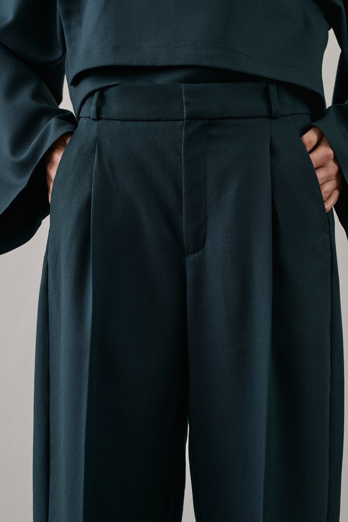 Pantalon Graham - Pétrole - Laine - Femme vue 3
