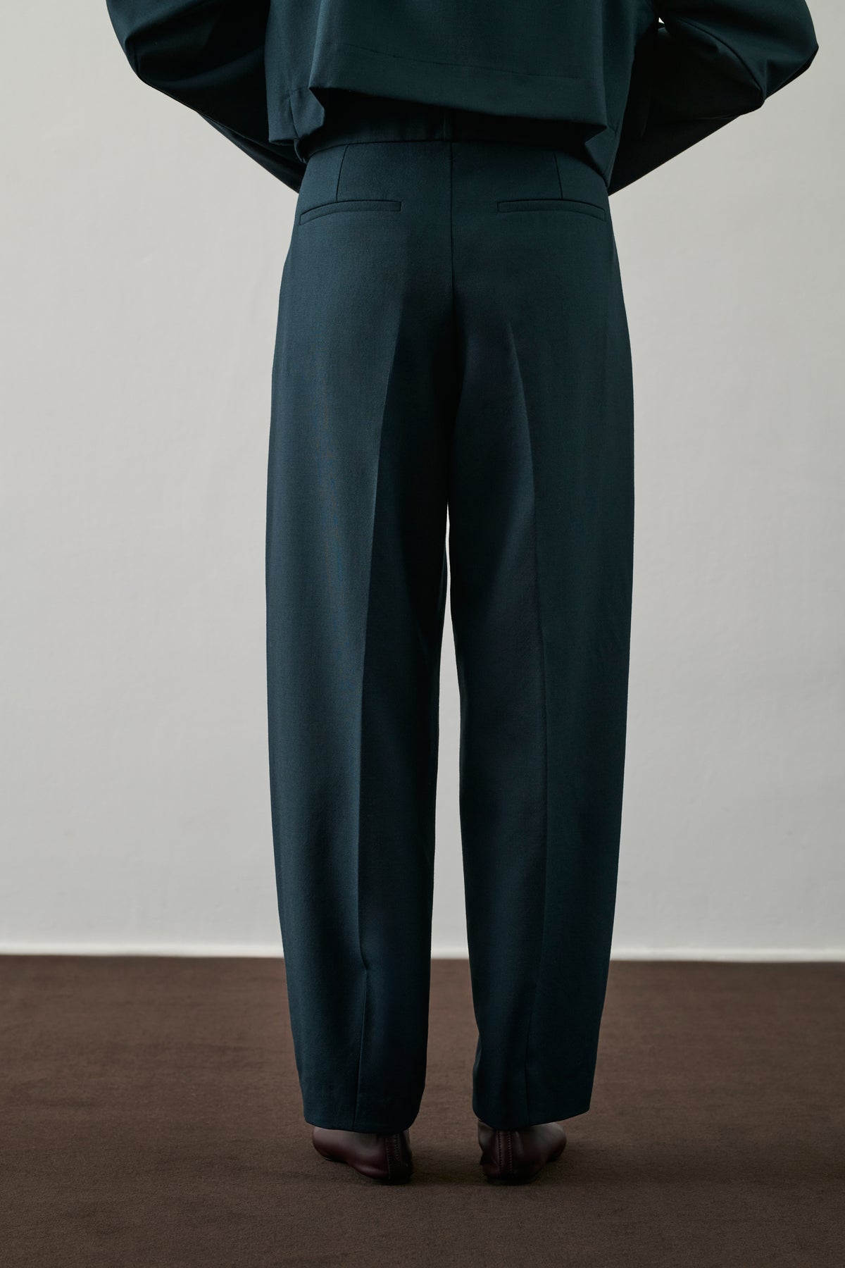 Pantalon Graham - Pétrole - Laine - Femme vue 4