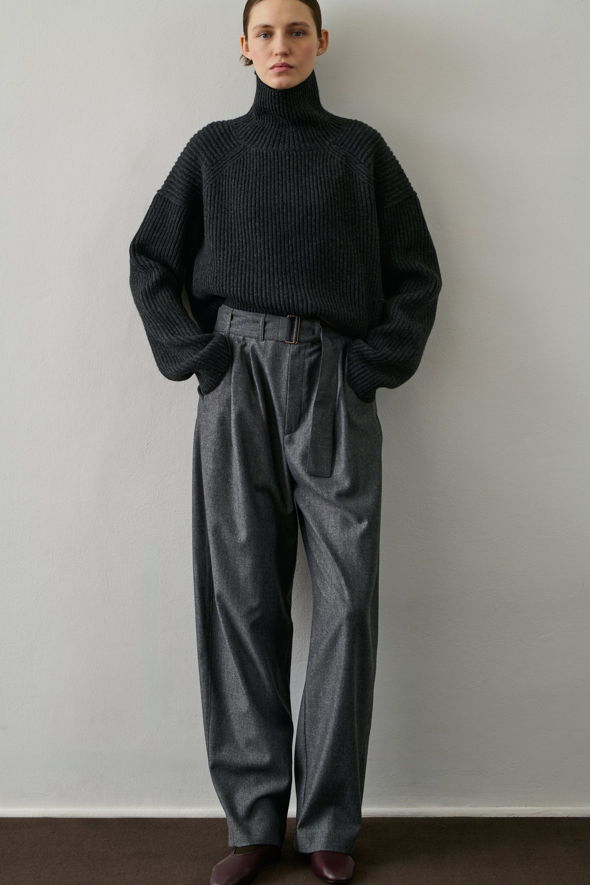 Pantalón Cole - Gris - Lana - Mujer vue 1
