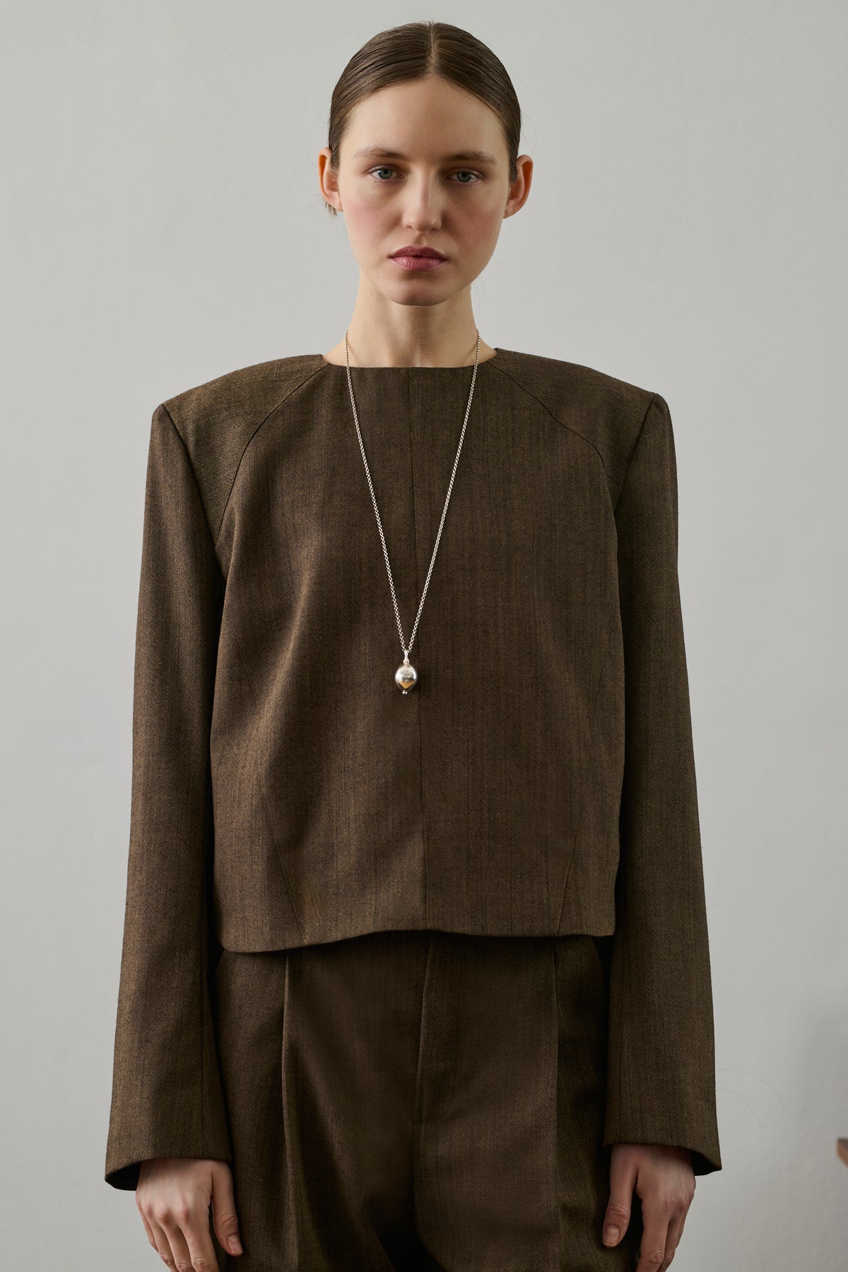 Blusa Giovana - Marrón chiné - Lana - Mujer