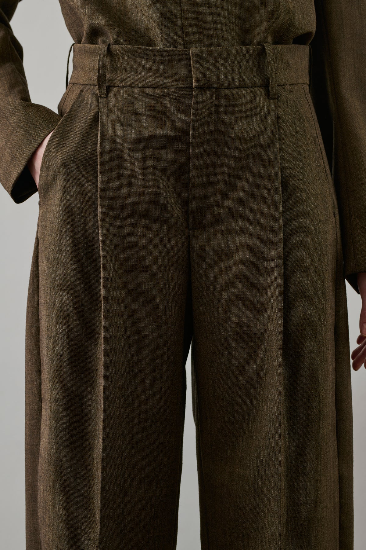 Graham trousers - Brown Marl - Wool - Women