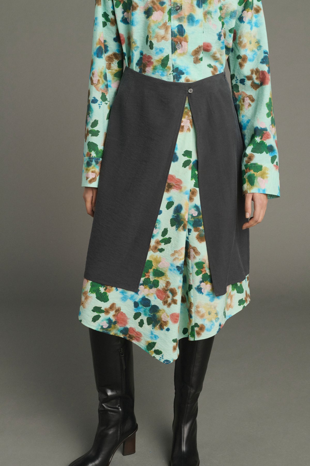 Jupe Joy - Turquoise - Soie - Femme vue 5