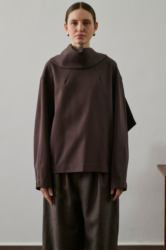 Sweatshirt Freja - Marron/Prune - Coton - Femme