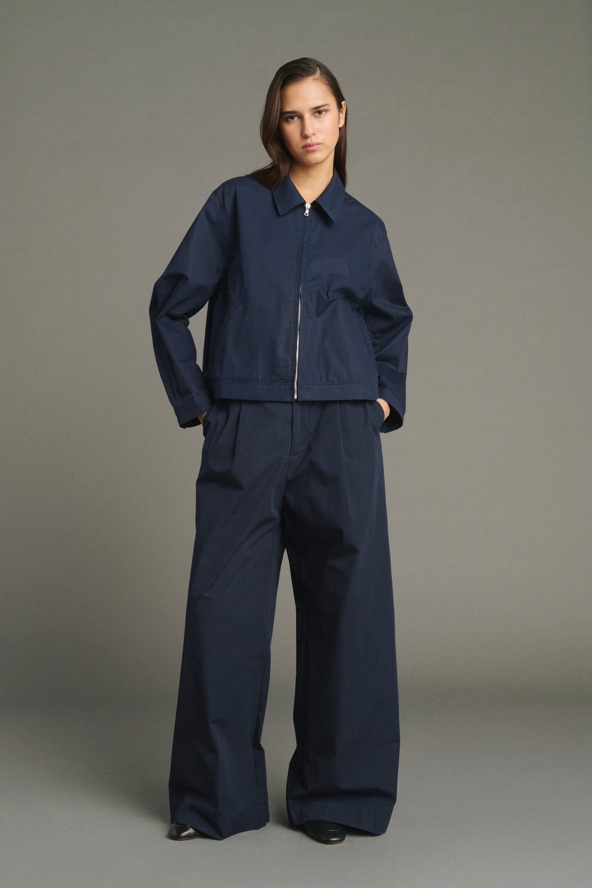 Pantalon Hugues - Navy - Coton - Femme vue 1