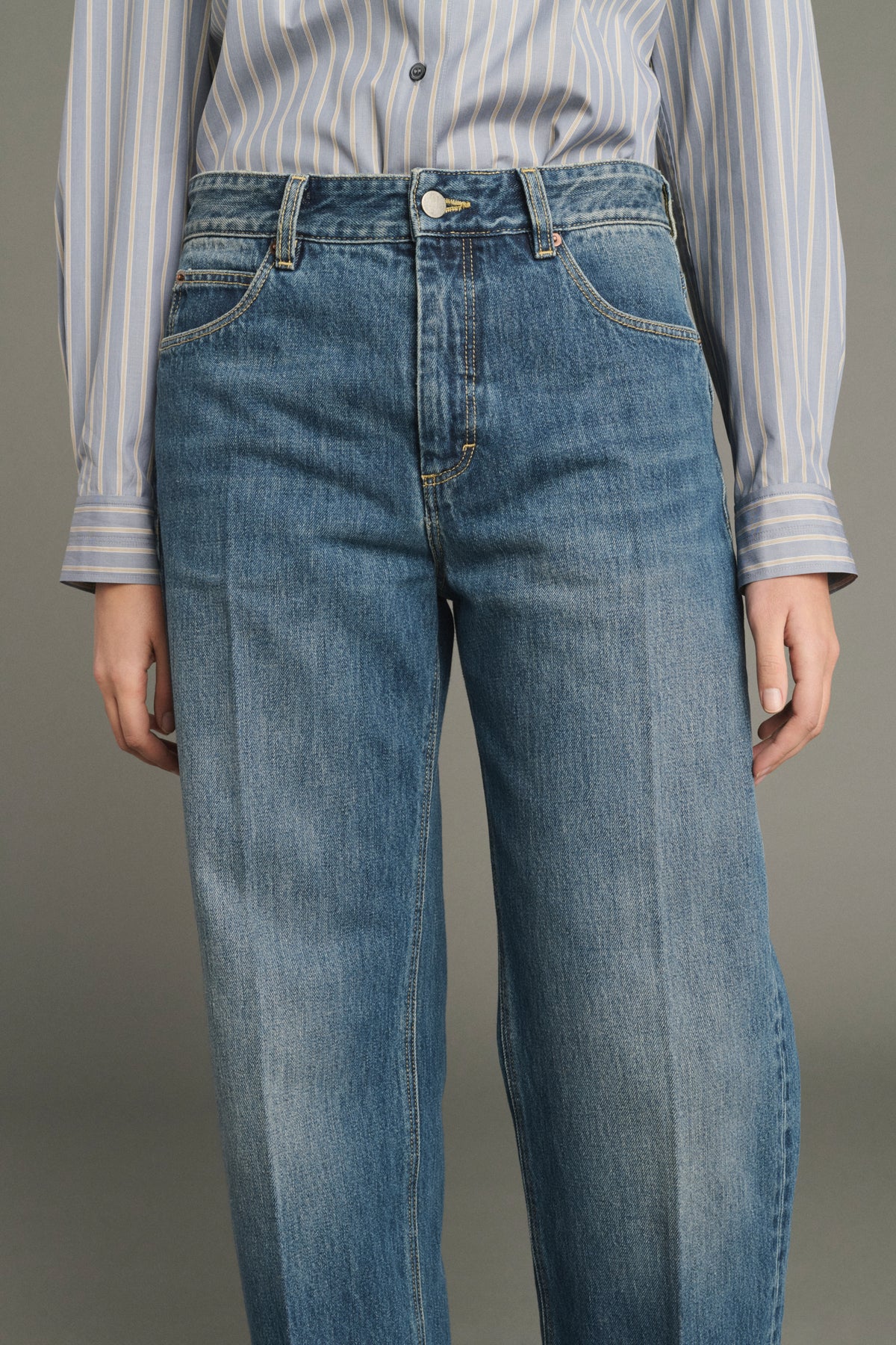 Jean Jerry - Denim Bleu Délavé - Coton - Femme
