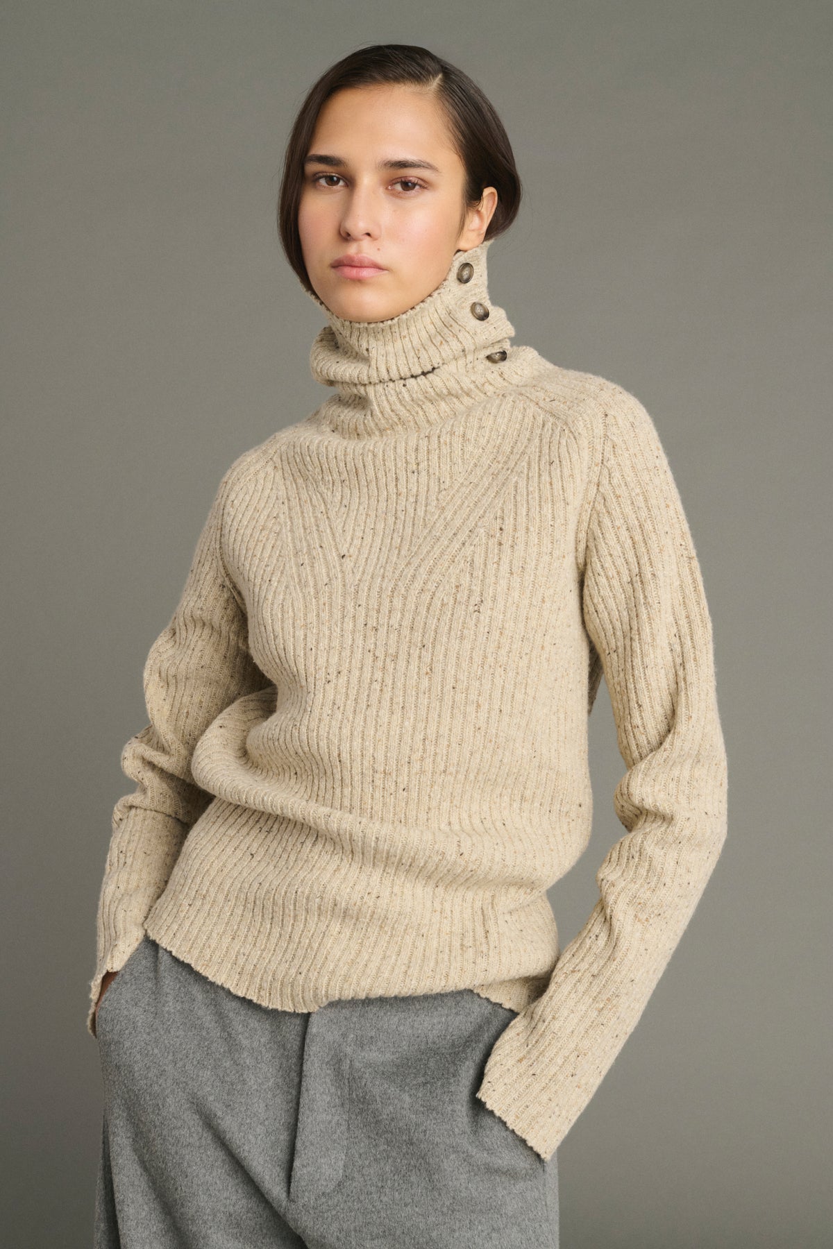Pull Joey - Beige Clair - Laine - Femme vue 3