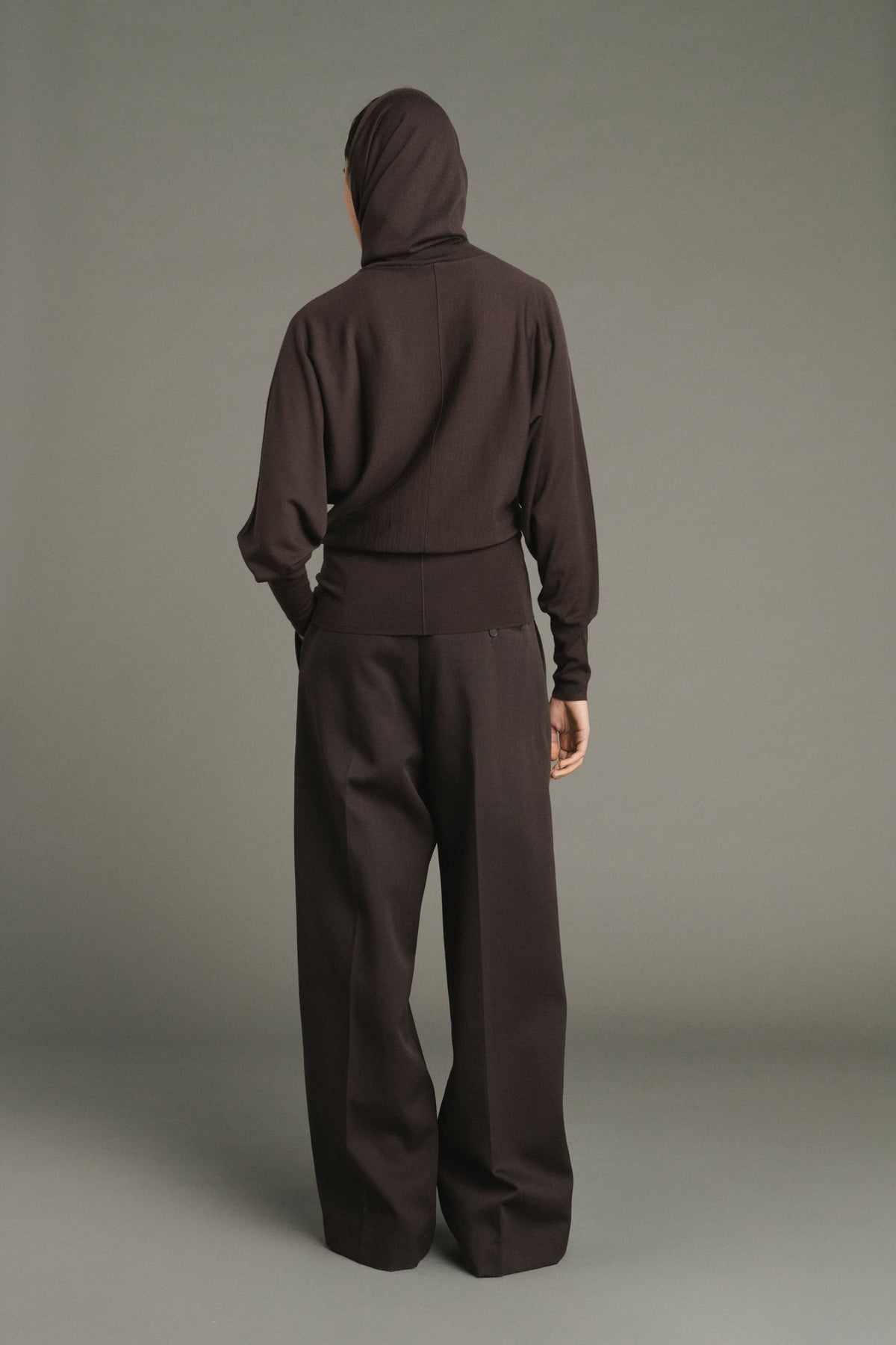 Pull Lindsay - Chocolat - Laine Mérinos - Femme vue 4
