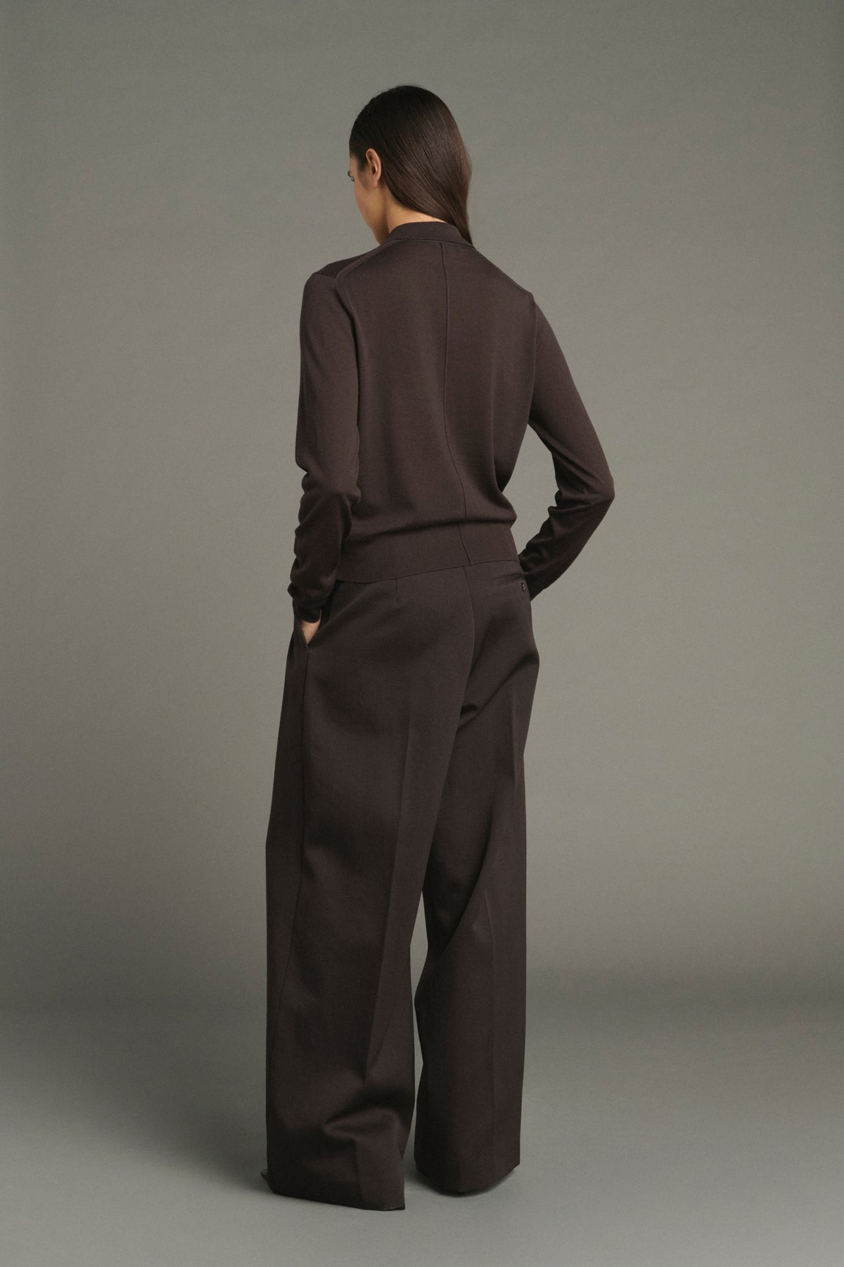 Pantalón Laumiere - Ébano - Lana - Mujer