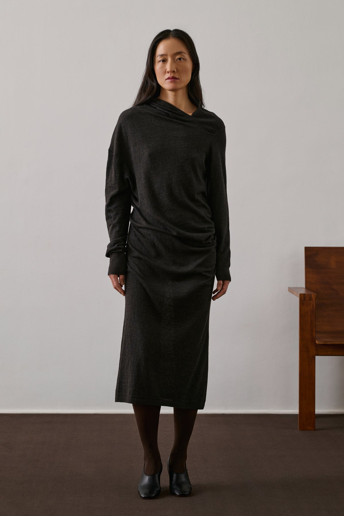 Robe Gisee - Marron - Femme vue 5