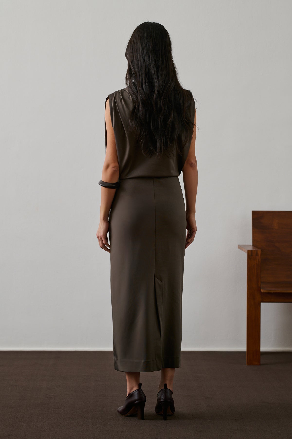 Robe Gemma - Marron/Taupe - Coton - Femme vue 3