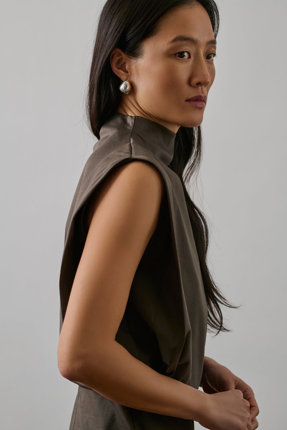 Robe Gemma - Marron/Taupe - Coton - Femme vue 4