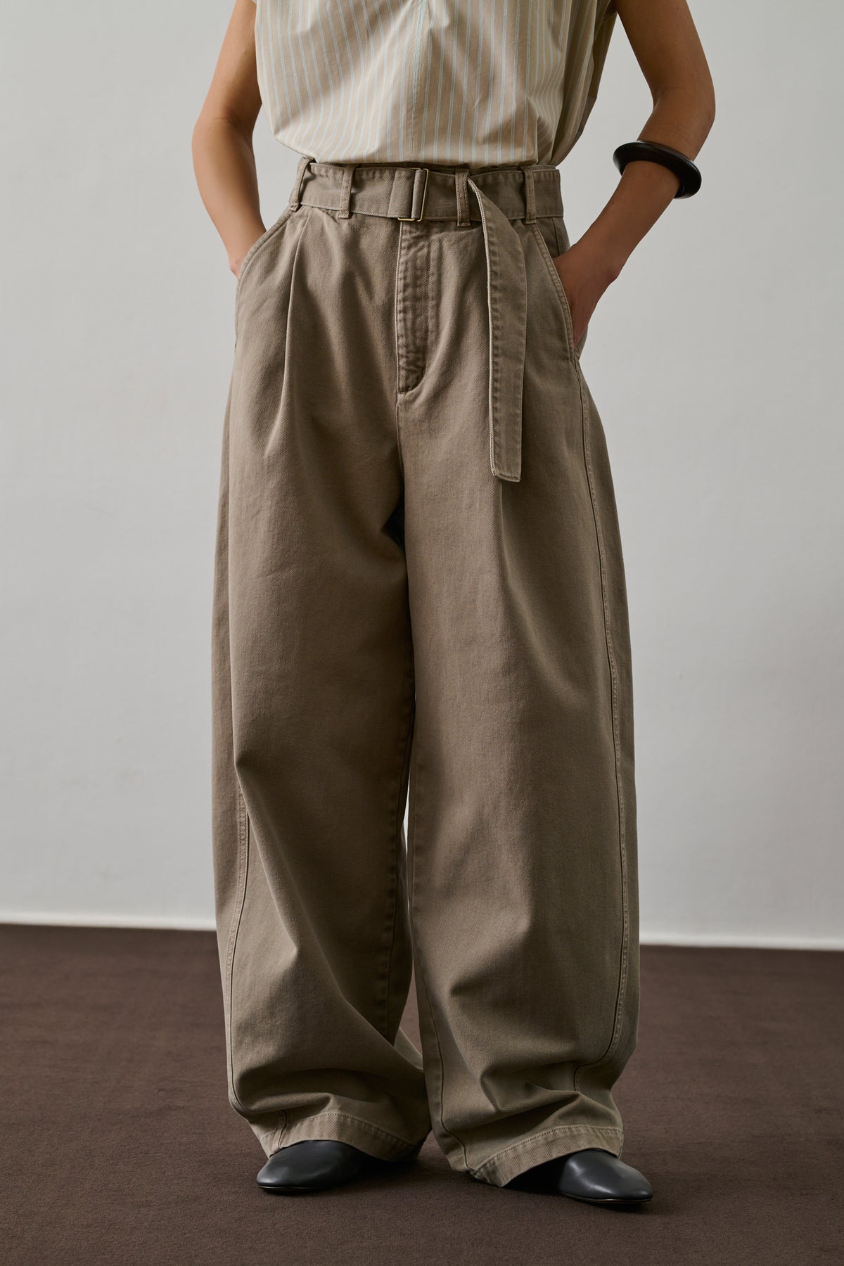 Jean Gaby - Gris/Beige - Coton - Femme