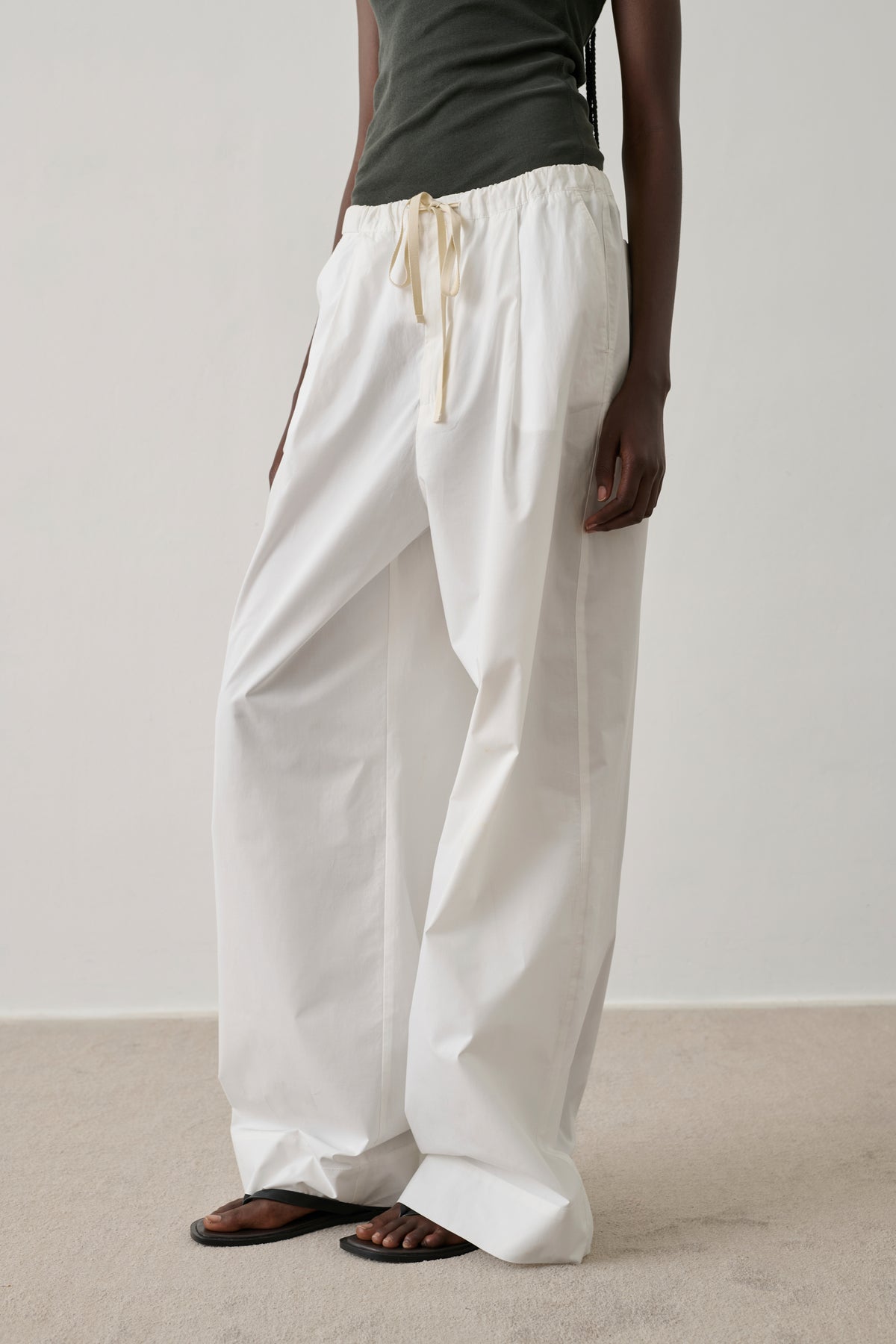 Pantalon Hugues - Blanc Cassé - Coton - Femme