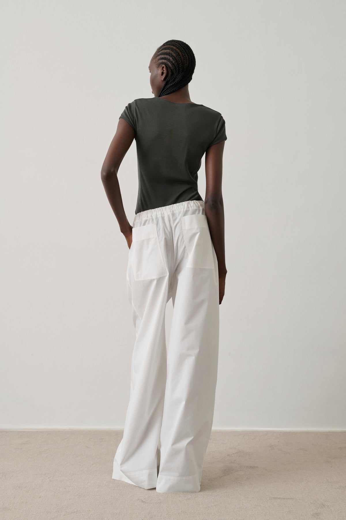 Pantalon Hugues - Blanc Cassé - Coton - Femme vue 2