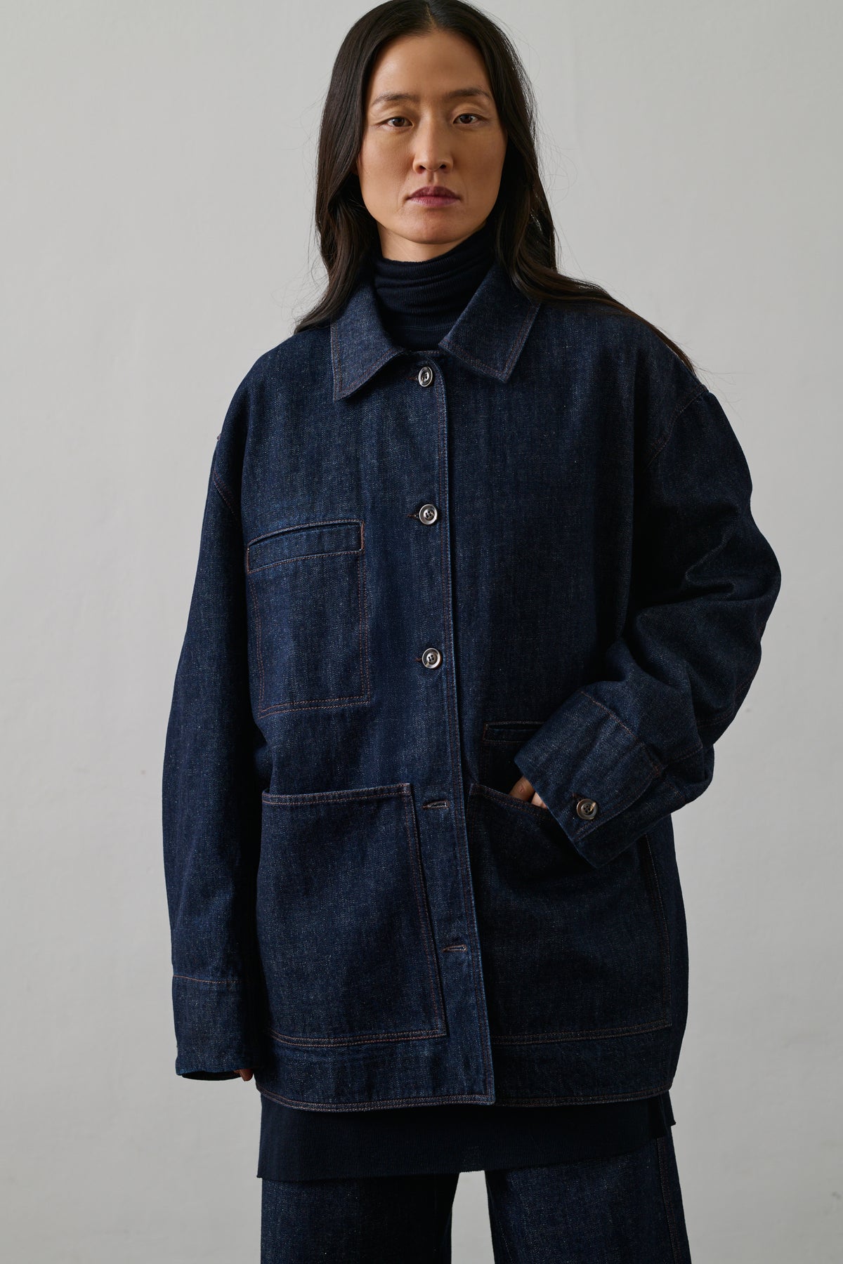Veste Domingo - Bleu Brut - Coton - Femme vue 1