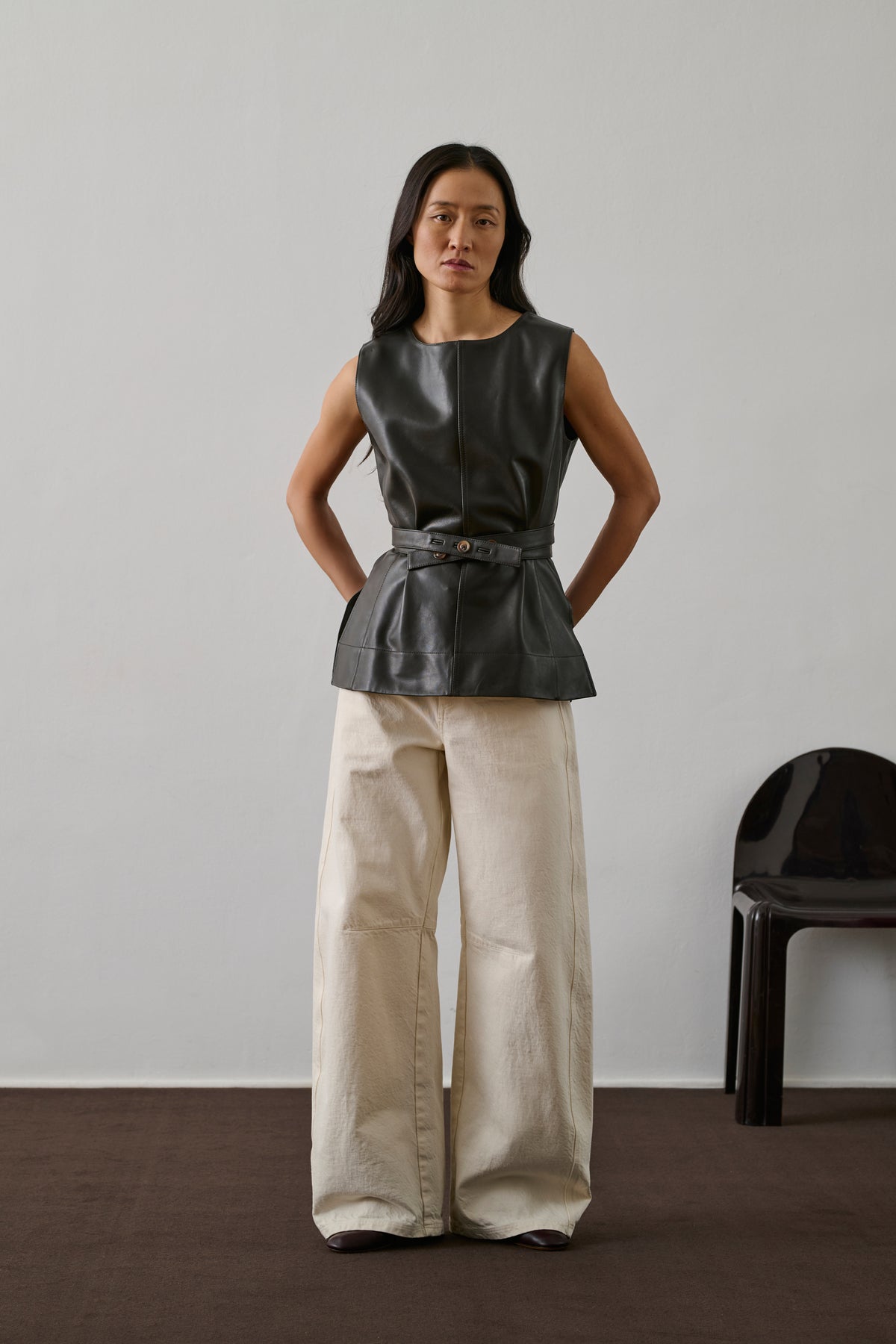 Top Chance - Marron Foncé - Cuir - Femme vue 1