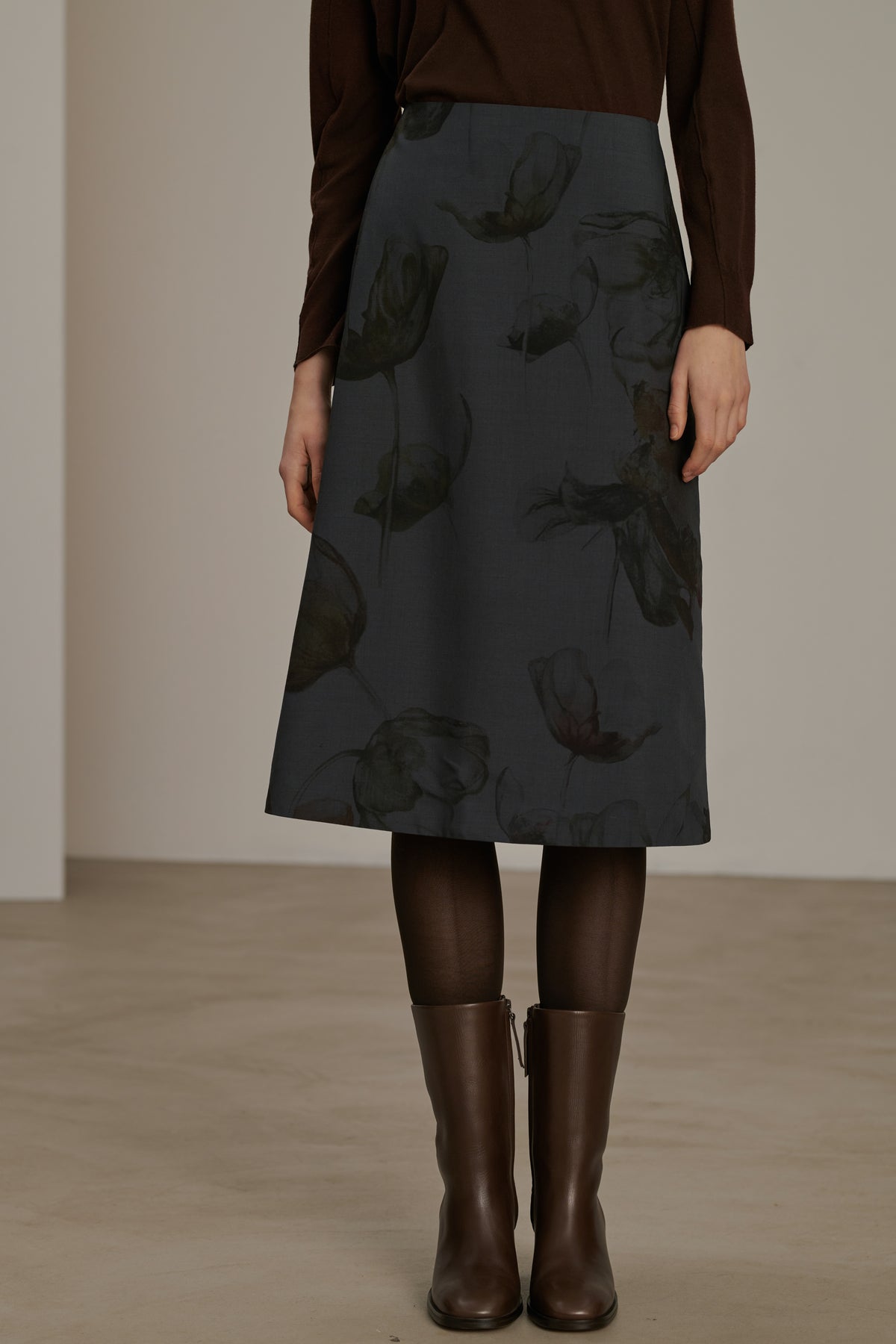 Valet skirt - Anthracite Grey - Wool - Women vue 1