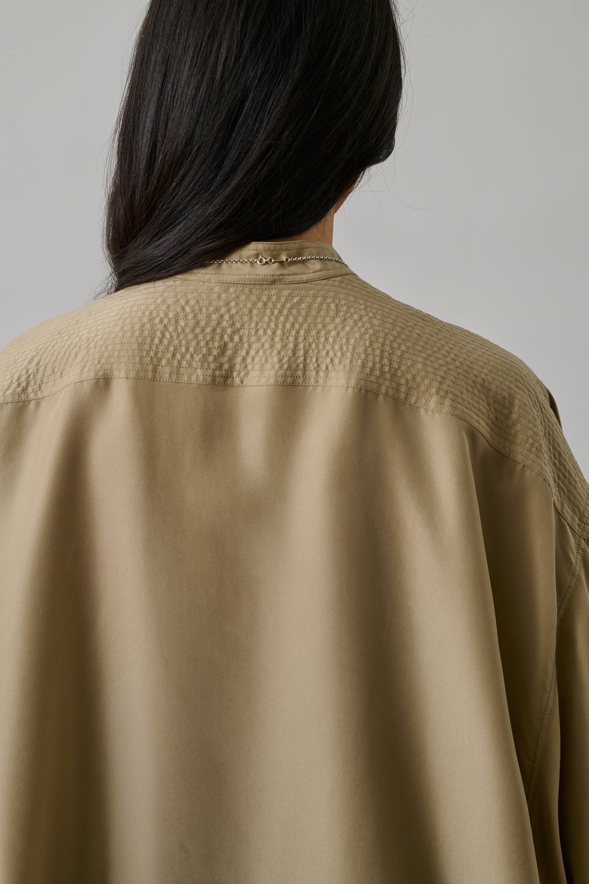 Glasgow shirt - Beige - Silk - Women vue 5