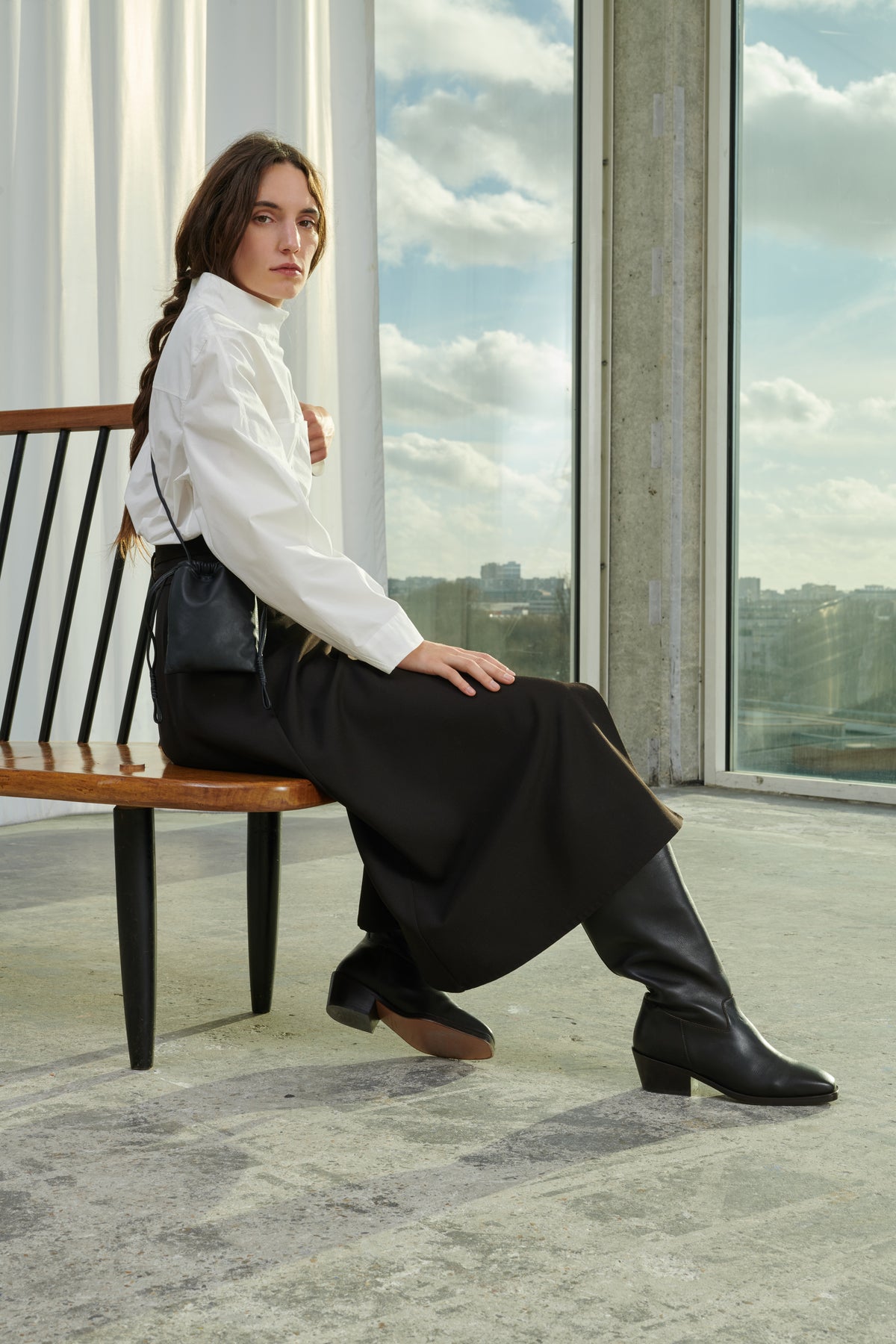 SKIRT REINE CHARCOAL vue 7