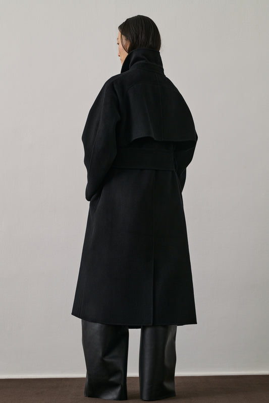 Manteau Stanislas - Noir - Laine - Femme