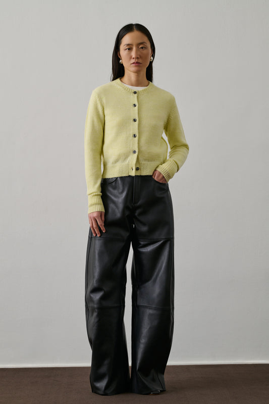 Cardigan Griffith - Acid Yellow - Wool - Women