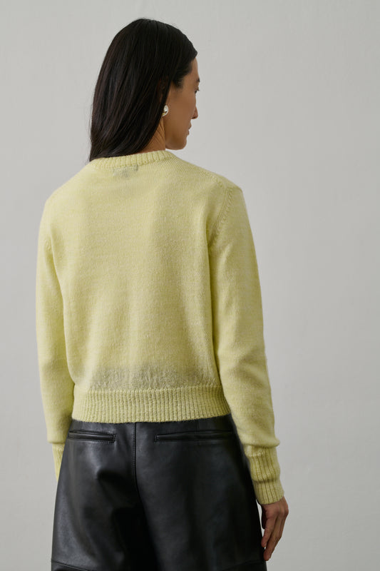 Cardigan Griffith - Acid Yellow - Wool - Women