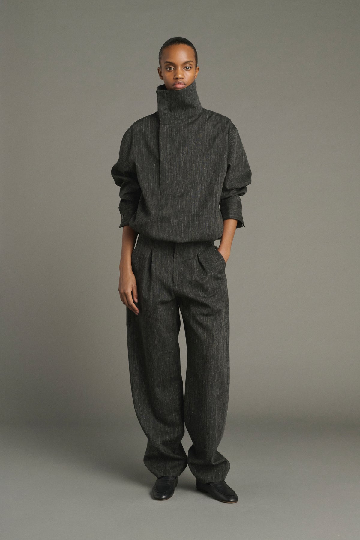 Pantalon Baptiste - Gris Anthracite - Laine - Femme vue 1