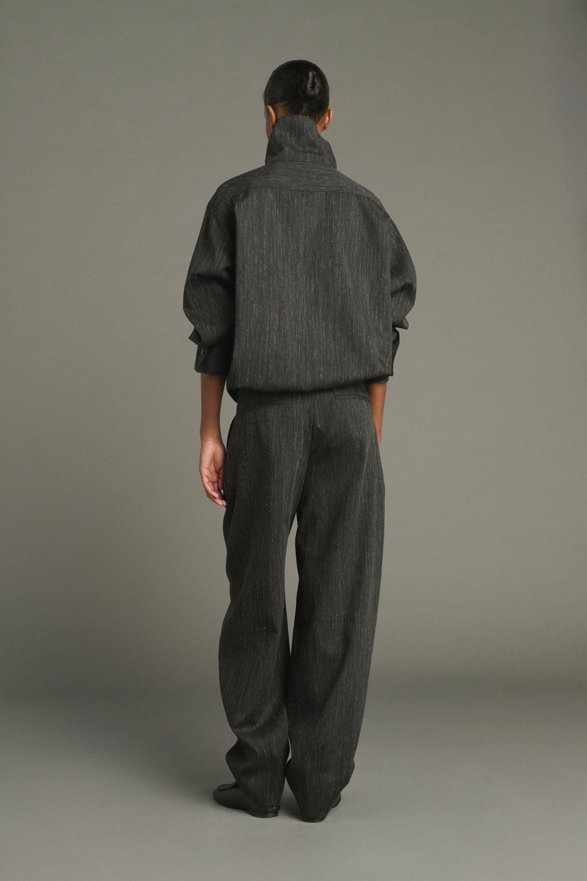 Chemise Lutece - Gris Anthracite - Laine - Femme vue 4