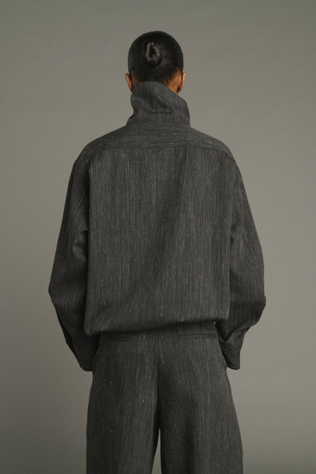 Chemise Lutece - Gris Anthracite - Laine - Femme vue 2