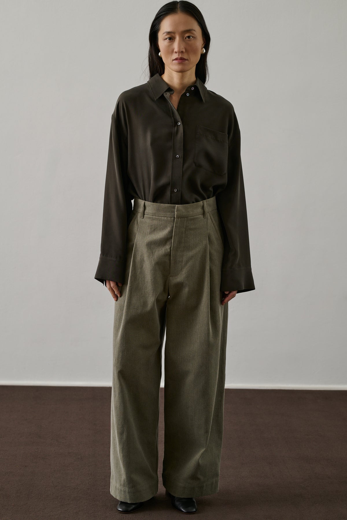 Devy trousers - Khaki - Cotton - Women vue 1
