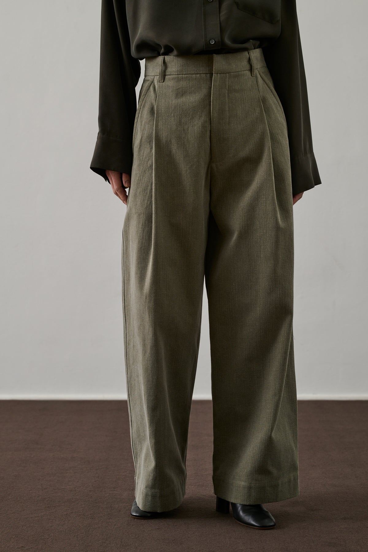 Devy trousers - Khaki - Cotton - Women vue 2