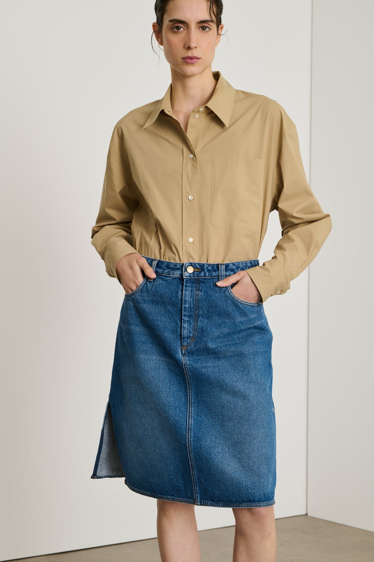 Falda Elyne - Azul - Algodón - Mujer vue 1