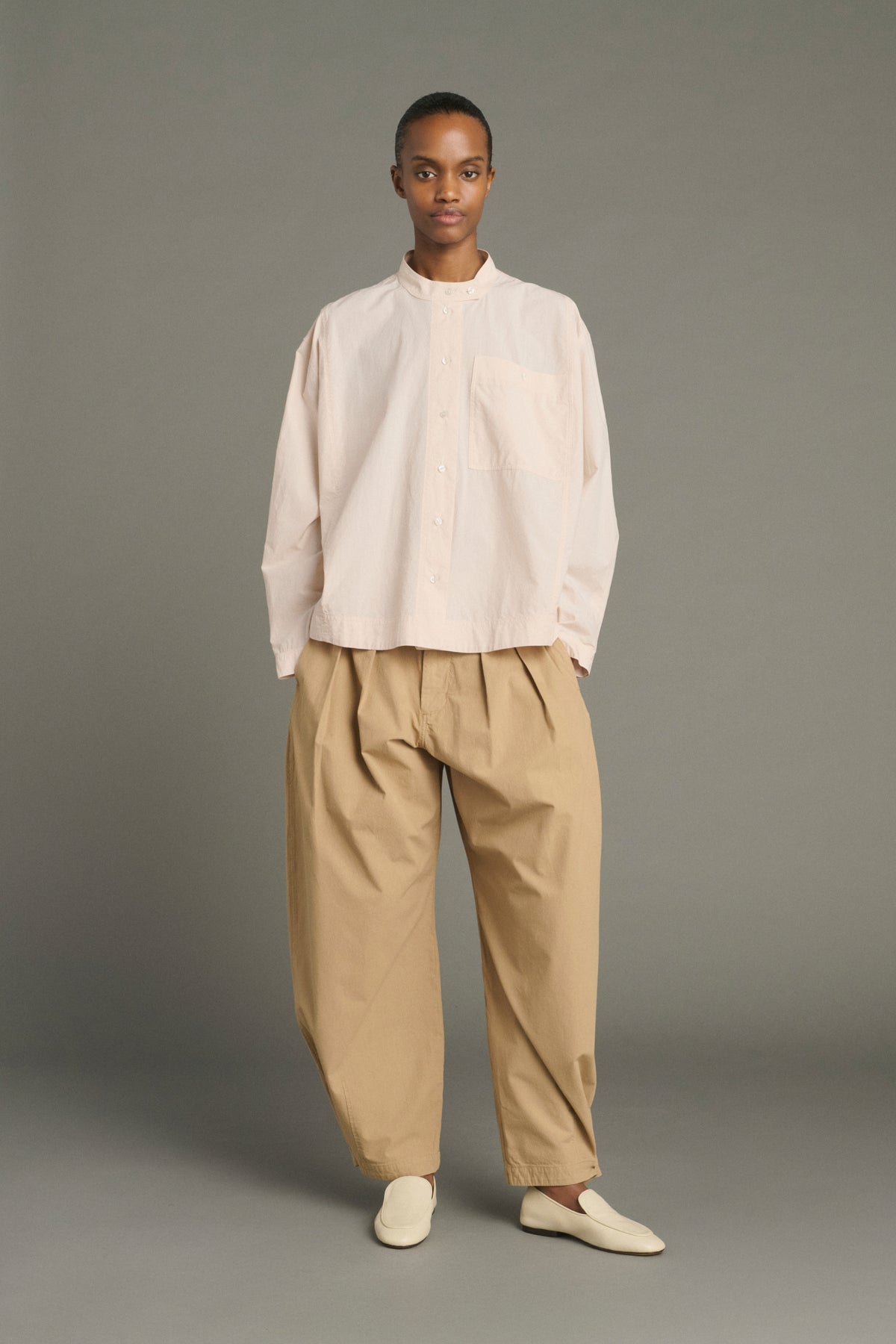 Chemise Chypre - Beige Poudré - Coton - Femme
