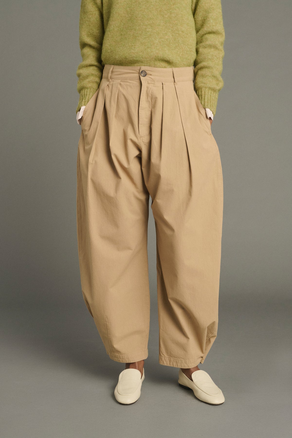 Pantalon Lambert - Beige - Coton - Femme