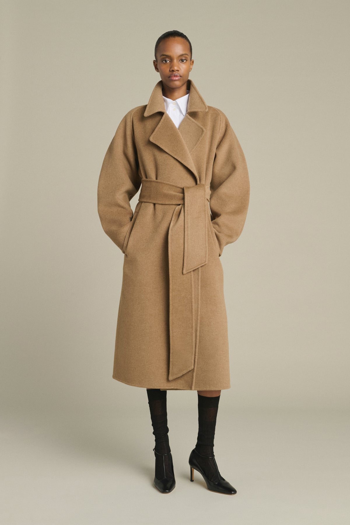 Manteau Harvard - Camel Chiné - Laine - Femme