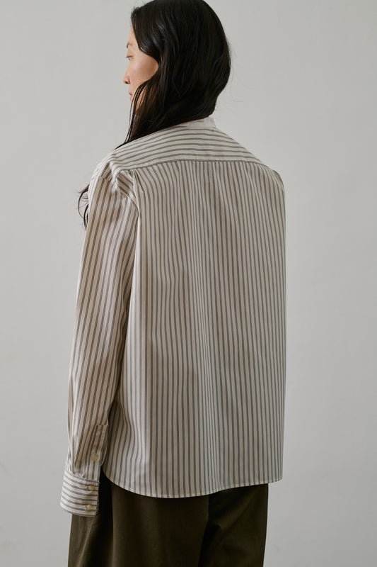 Chemise Bermudes - Blanc Cassé/Noir - Coton - Femme