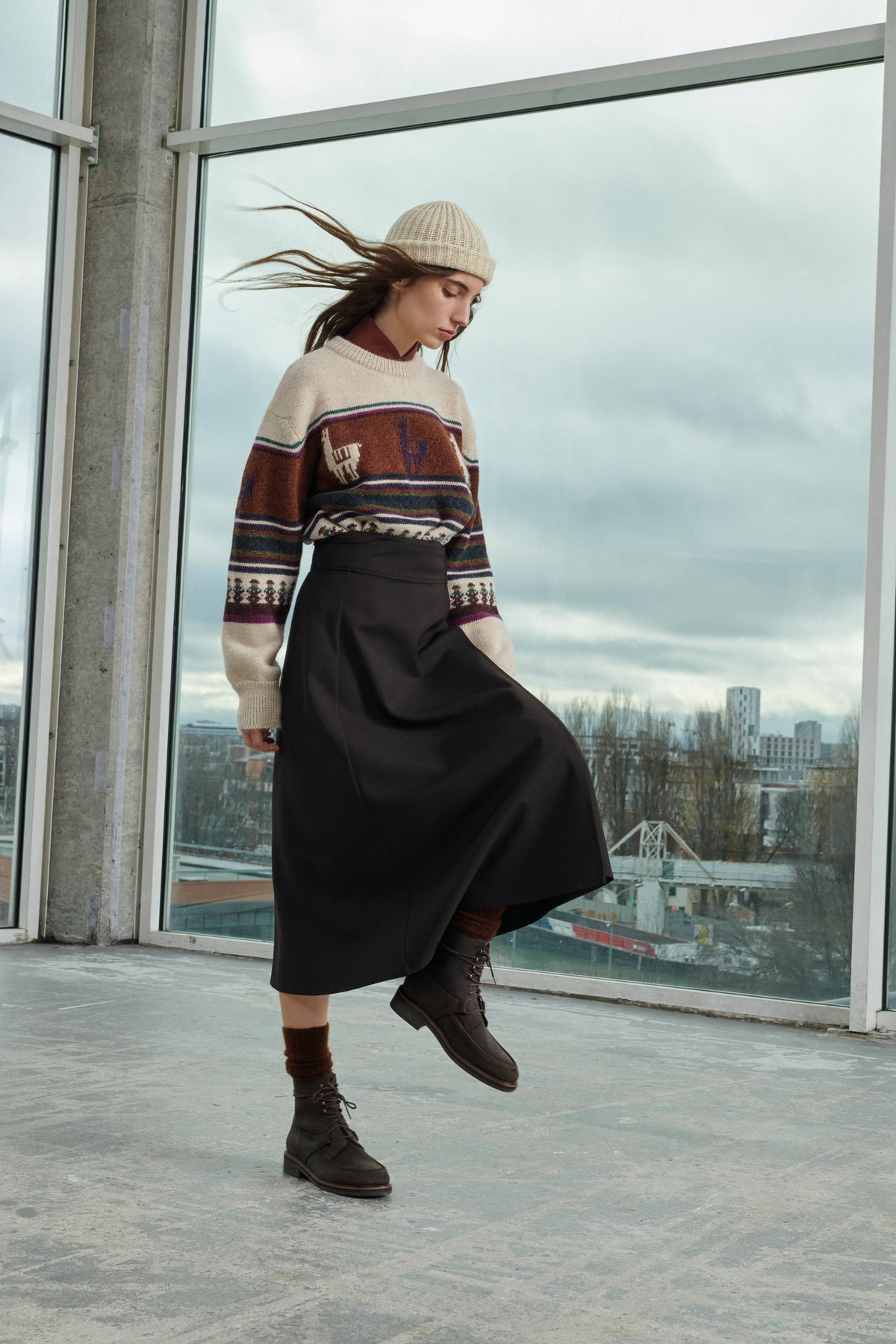 SKIRT REINE CHARCOAL vue 1