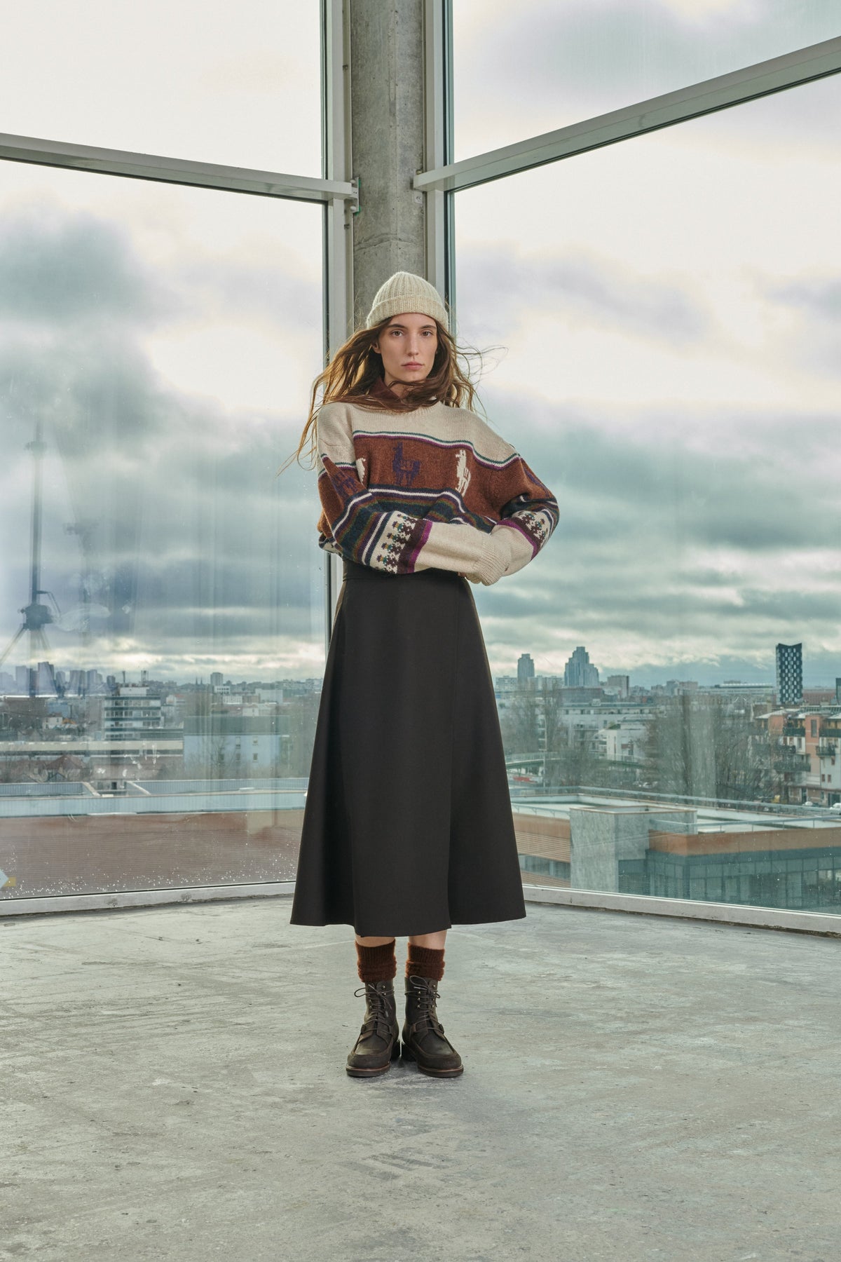 SKIRT REINE CHARCOAL vue 4