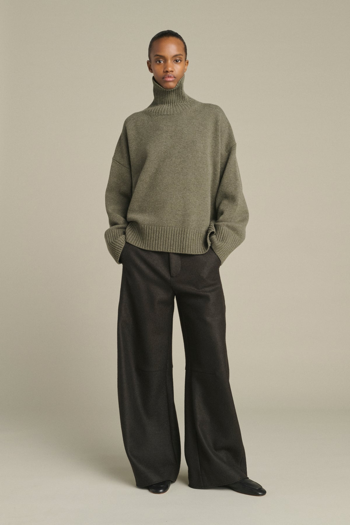 Pull William - Gris Chiné - Laine Mérinos - Femme vue 3