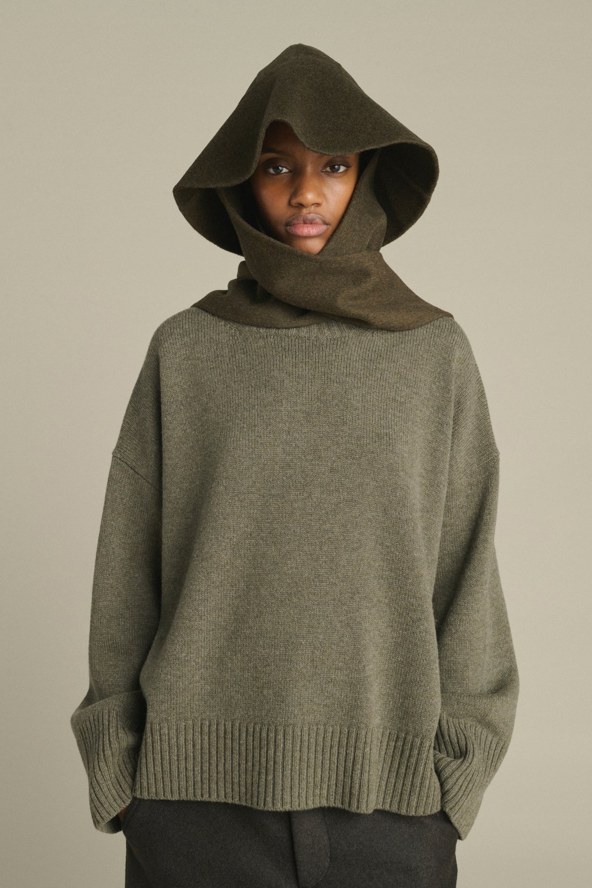 Chapeau Faron - Kaki Chiné - Laine - Femme