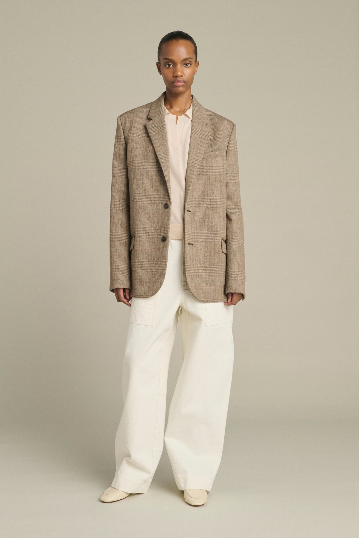 Jacket Hermosa - Brown/Beige - Wool - Women vue 1